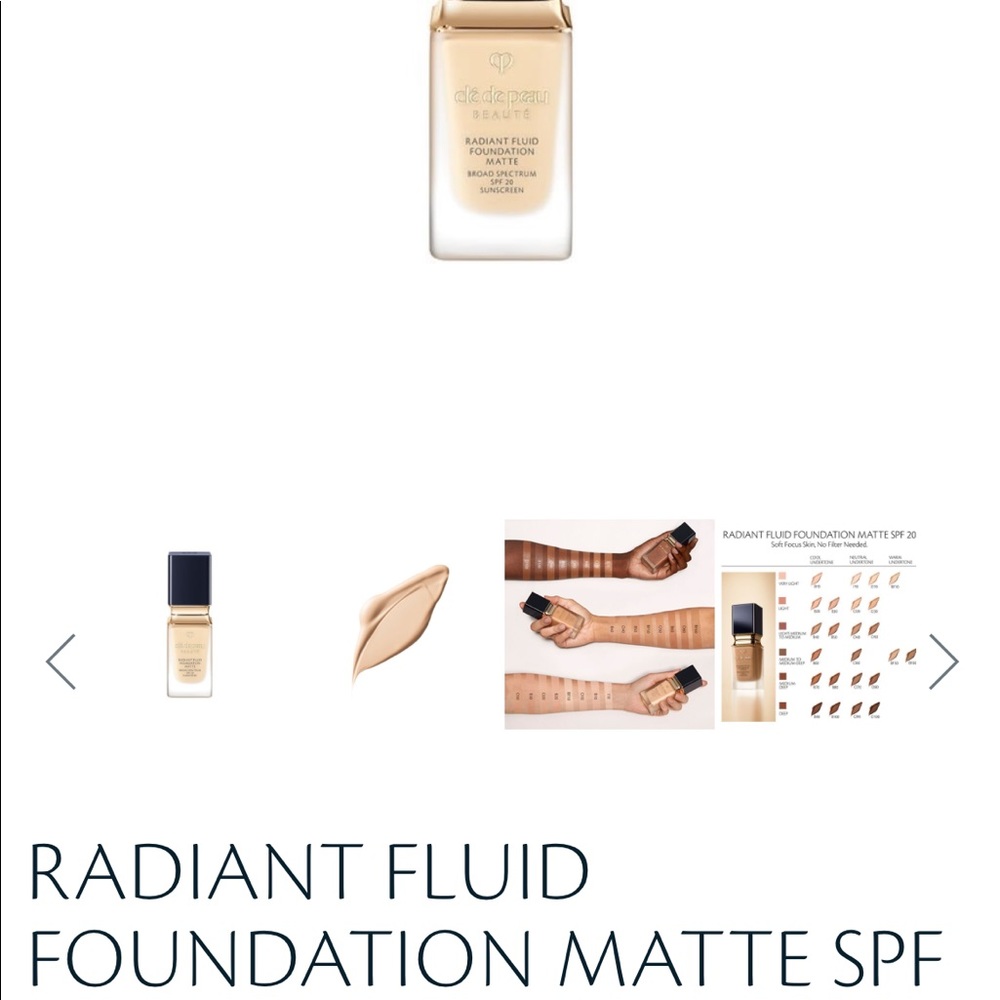 Cle de Peau Beaute RADIANT FLUID FOUNDATION MATTE Shade BF 10 / Light Buff